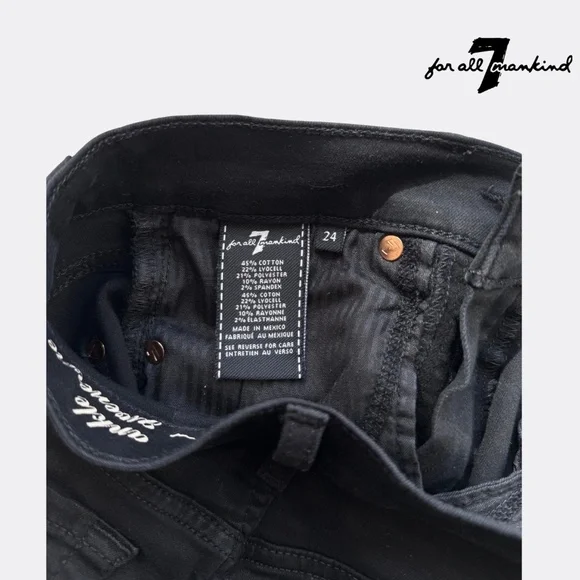 7 For All Mankind Women’s Gwenevere Ankle Skinny Mid Rise Jeans – Size 24 – B - Picture 7 of 8